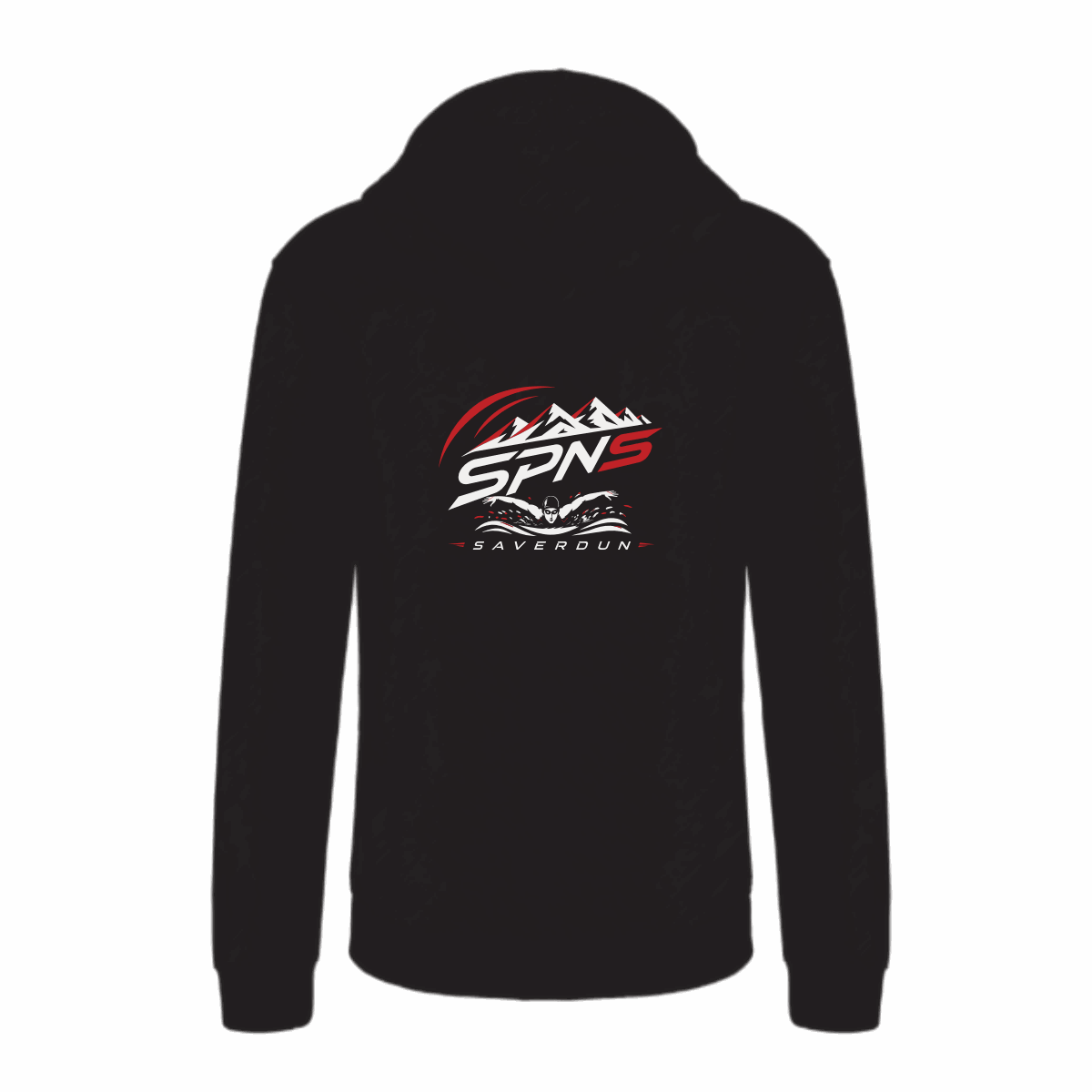 sweat capuche dos avec marquages Saverdun Pyrénées Natation Sauvetage