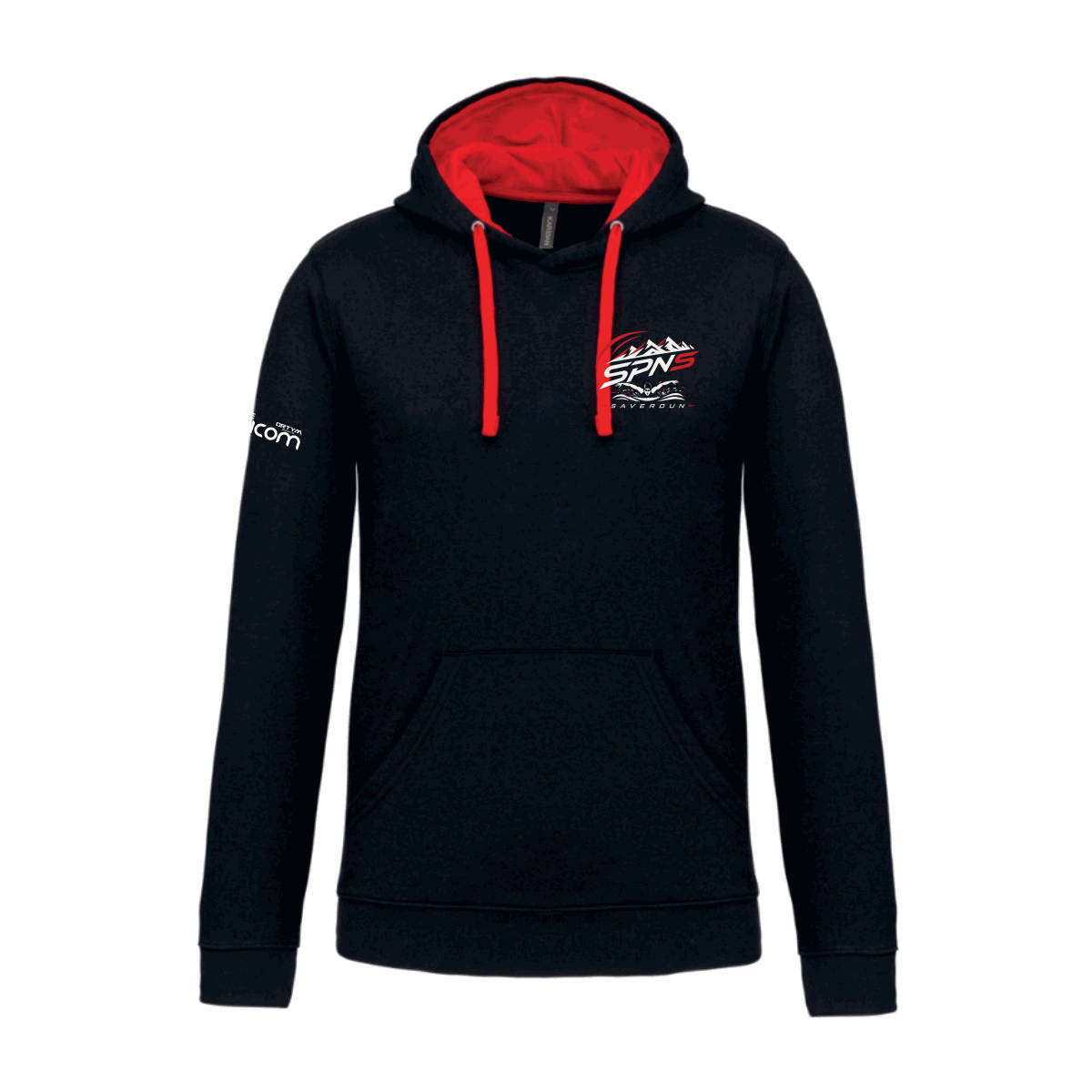 sweat capuche face avec marquages Saverdun Pyrénées Natation Sauvetage