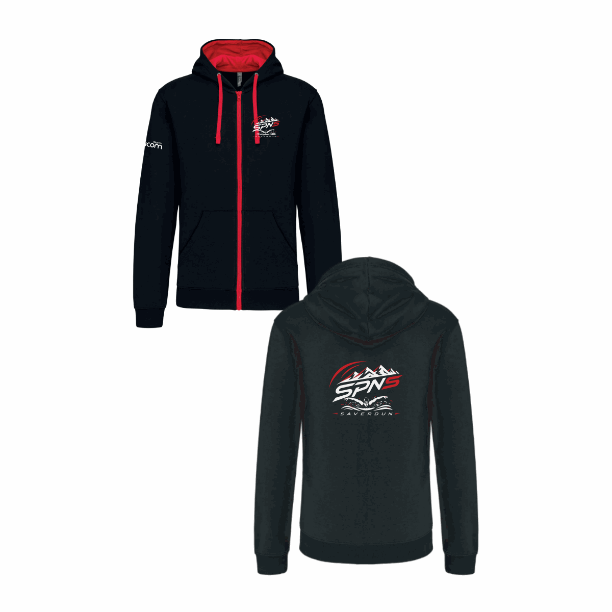 sweat zippe avec marquages Saverdun Pyrénées Natation Sauvetage