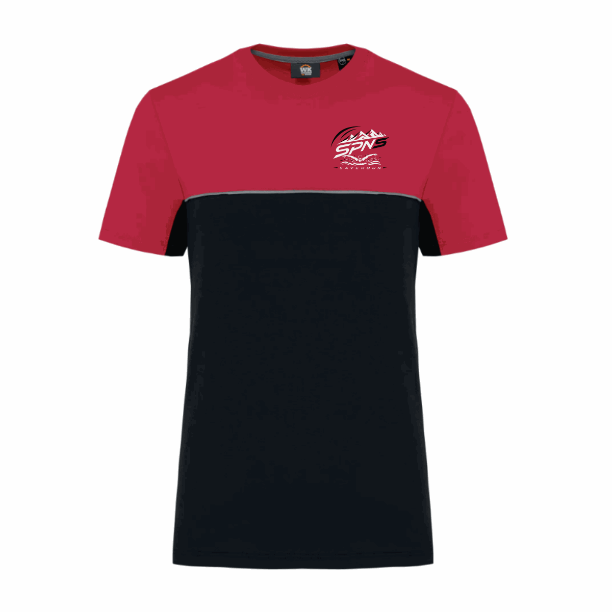 tee shirt bicolore avec marquages Saverdun Pyrénées Natation Sauvetage