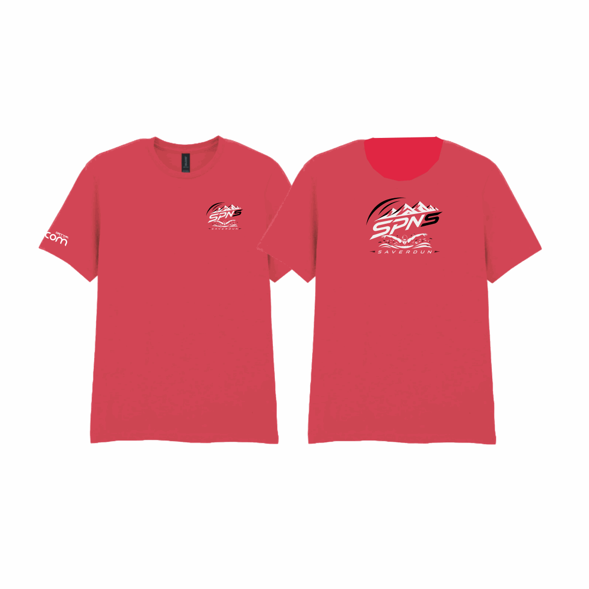 tee shirt rouge avec marquages Saverdun Pyrénées Natation Sauvetage